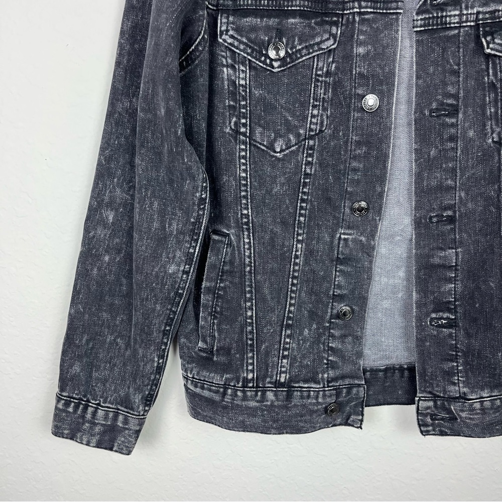 Black Denim Jacket Halloween Horror Nights Frankenstein Size Small - Picture 5 of 12